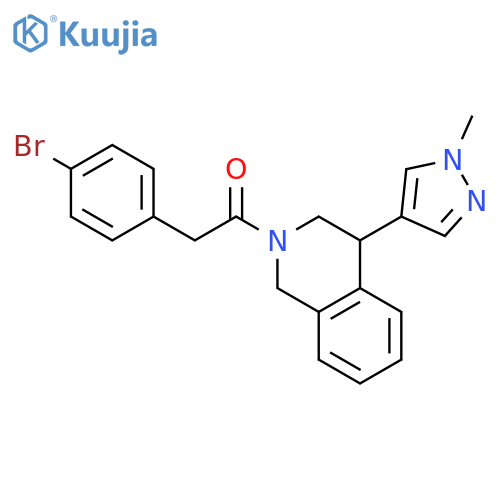 2-(4-bromophenyl)-1-4-(1-methyl-1H-pyrazol-4-yl)-1,2,3,4-tetrahydroisoquinolin-2-ylethan-1-one structure