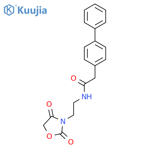 2-{1,1'-biphenyl-4-yl}-N-2-(2,4-dioxo-1,3-oxazolidin-3-yl)ethylacetamide structure