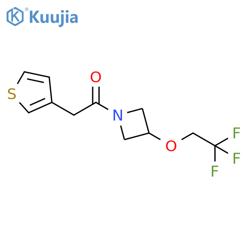 2-(thiophen-3-yl)-1-3-(2,2,2-trifluoroethoxy)azetidin-1-ylethan-1-one structure
