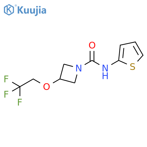 N-(thiophen-2-yl)-3-(2,2,2-trifluoroethoxy)azetidine-1-carboxamide structure