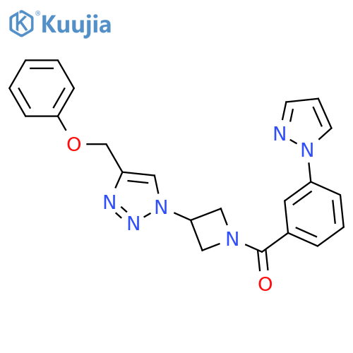 4-(phenoxymethyl)-1-{1-[3-(1H-pyrazol-1-yl)benzoyl]azetidin-3-yl}-1H-1,2,3-triazole structure