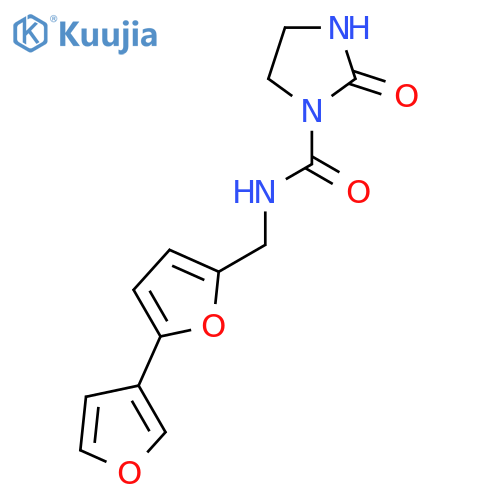 N-({[2,3'-bifuran]-5-yl}methyl)-2-oxoimidazolidine-1-carboxamide structure