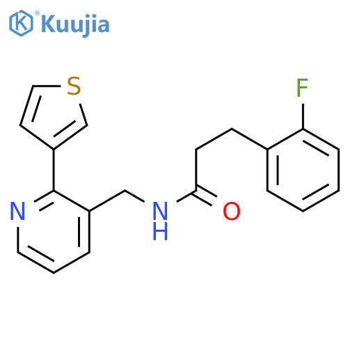 3-(2-fluorophenyl)-N-{[2-(thiophen-3-yl)pyridin-3-yl]methyl}propanamide structure