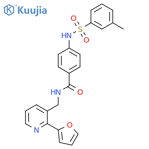 N-{[2-(furan-2-yl)pyridin-3-yl]methyl}-4-(3-methylbenzenesulfonamido)benzamide structure
