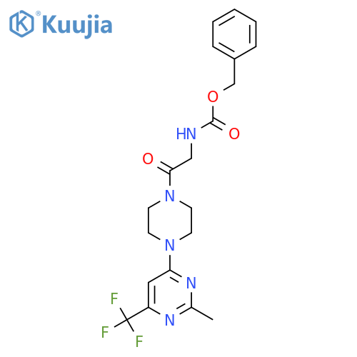 benzyl N-(2-{4-[2-methyl-6-(trifluoromethyl)pyrimidin-4-yl]piperazin-1-yl}-2-oxoethyl)carbamate structure