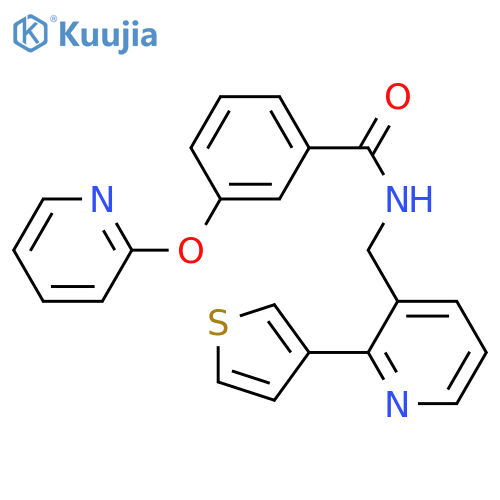 3-(pyridin-2-yloxy)-N-{[2-(thiophen-3-yl)pyridin-3-yl]methyl}benzamide structure