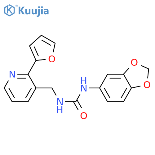3-(2H-1,3-benzodioxol-5-yl)-1-{[2-(furan-2-yl)pyridin-3-yl]methyl}urea structure