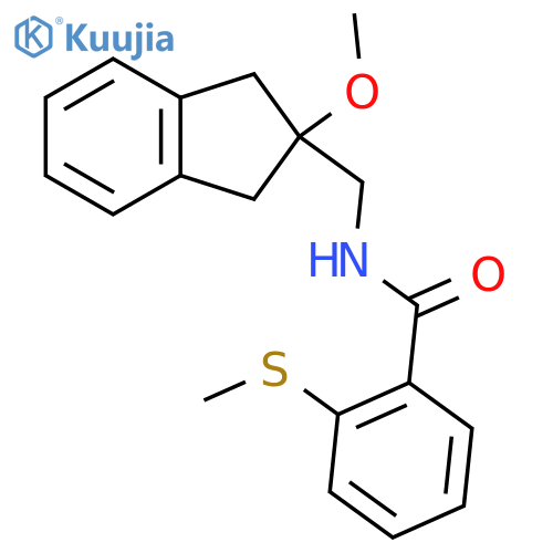 N-[(2-methoxy-2,3-dihydro-1H-inden-2-yl)methyl]-2-(methylsulfanyl)benzamide structure