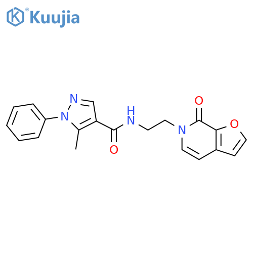 5-methyl-N-(2-{7-oxo-6H,7H-furo2,3-cpyridin-6-yl}ethyl)-1-phenyl-1H-pyrazole-4-carboxamide structure