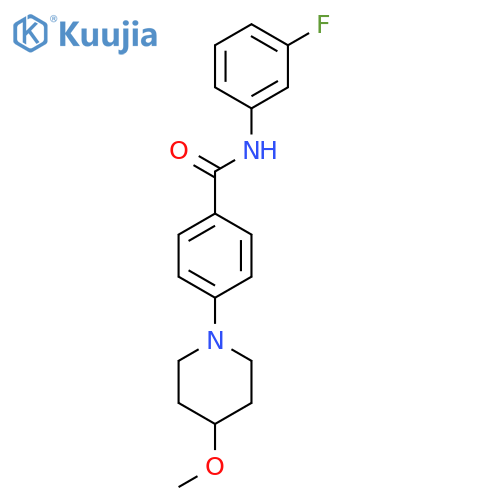 N-(3-fluorophenyl)-4-(4-methoxypiperidin-1-yl)benzamide structure
