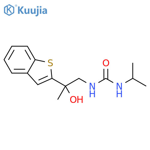 1-[2-(1-benzothiophen-2-yl)-2-hydroxypropyl]-3-(propan-2-yl)urea structure