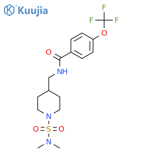 N-{[1-(dimethylsulfamoyl)piperidin-4-yl]methyl}-4-(trifluoromethoxy)benzamide structure