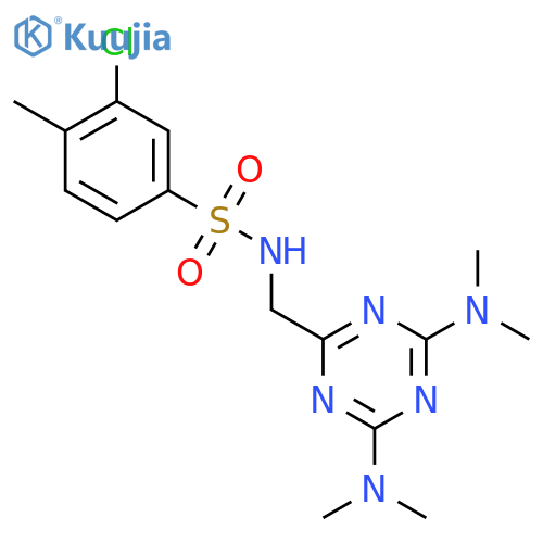 N-{4,6-bis(dimethylamino)-1,3,5-triazin-2-ylmethyl}-3-chloro-4-methylbenzene-1-sulfonamide structure