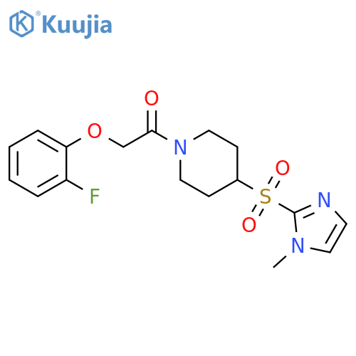 2-(2-Fluorophenoxy)-1-[4-[(1-methyl-1H-imidazol-2-yl)sulfonyl]-1-piperidinyl]ethanone structure