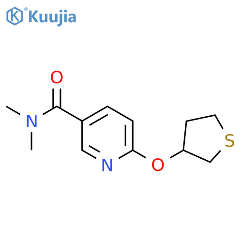 N,N-dimethyl-6-(thiolan-3-yloxy)pyridine-3-carboxamide structure