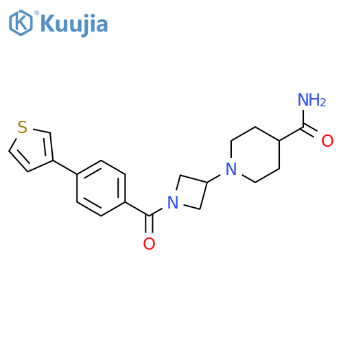 1-(1-(4-(Thiophen-3-yl)benzoyl)azetidin-3-yl)piperidine-4-carboxamide structure