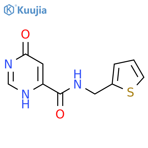 6-hydroxy-N-[(thiophen-2-yl)methyl]pyrimidine-4-carboxamide structure