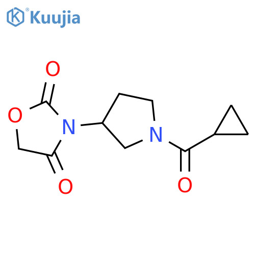 3-[1-(cyclopropanecarbonyl)pyrrolidin-3-yl]-1,3-oxazolidine-2,4-dione structure