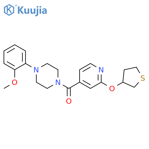 [4-(2-methoxyphenyl)piperazin-1-yl]-[2-(thiolan-3-yloxy)pyridin-4-yl]methanone structure
