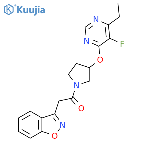 2-(Benzo[d]isoxazol-3-yl)-1-(3-((6-ethyl-5-fluoropyrimidin-4-yl)oxy)pyrrolidin-1-yl)ethanone structure