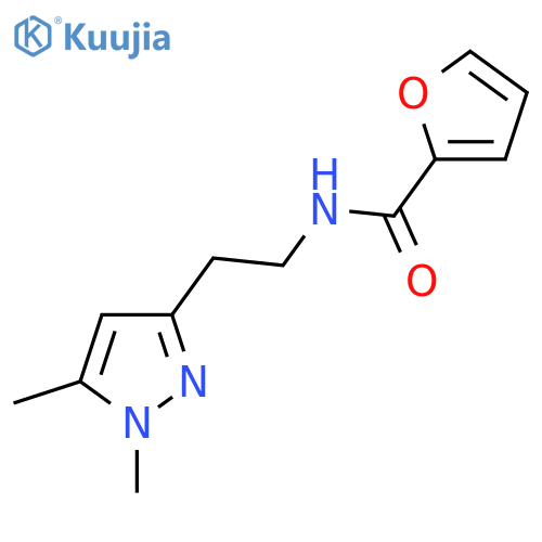 N-[2-(1,5-dimethyl-1H-pyrazol-3-yl)ethyl]furan-2-carboxamide structure