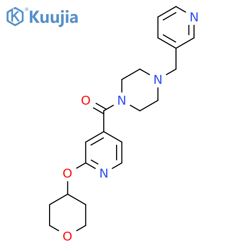 (4-(pyridin-3-ylmethyl)piperazin-1-yl)(2-((tetrahydro-2H-pyran-4-yl)oxy)pyridin-4-yl)methanone structure
