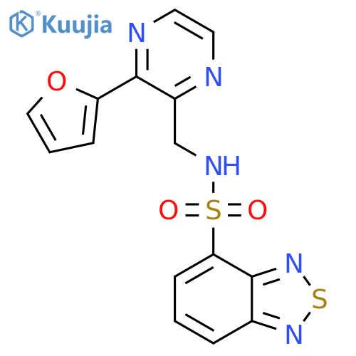 N-{[3-(furan-2-yl)pyrazin-2-yl]methyl}-2,1,3-benzothiadiazole-4-sulfonamide structure