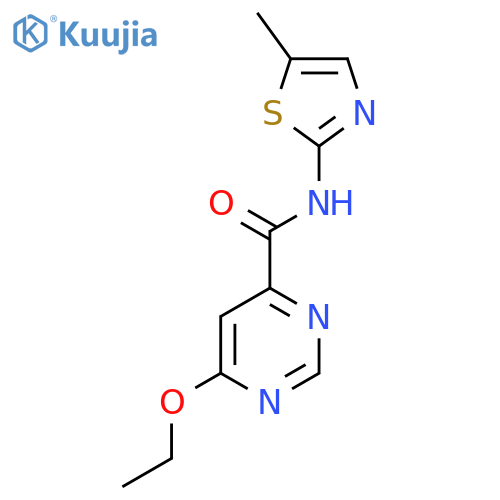 6-ethoxy-N-(5-methyl-1,3-thiazol-2-yl)pyrimidine-4-carboxamide structure