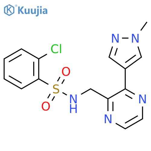 2-chloro-N-{3-(1-methyl-1H-pyrazol-4-yl)pyrazin-2-ylmethyl}benzene-1-sulfonamide structure