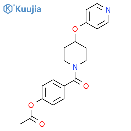 4-[4-(pyridin-4-yloxy)piperidine-1-carbonyl]phenyl acetate structure