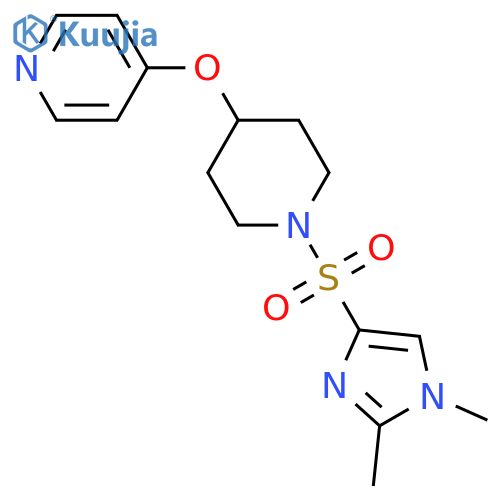 4-({1-[(1,2-dimethyl-1H-imidazol-4-yl)sulfonyl]piperidin-4-yl}oxy)pyridine structure