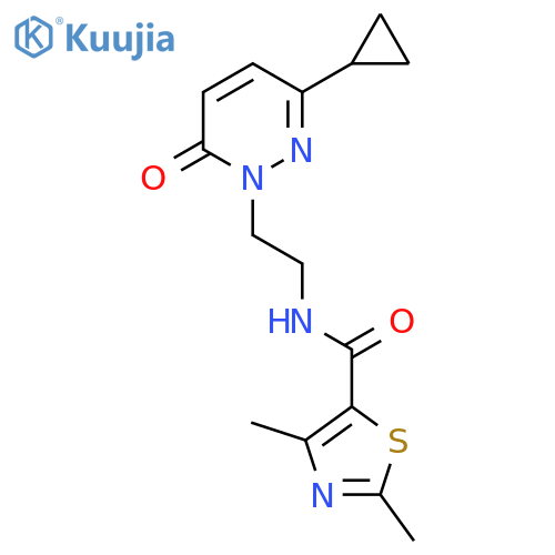 N-[2-(3-cyclopropyl-6-oxo-1,6-dihydropyridazin-1-yl)ethyl]-2,4-dimethyl-1,3-thiazole-5-carboxamide structure