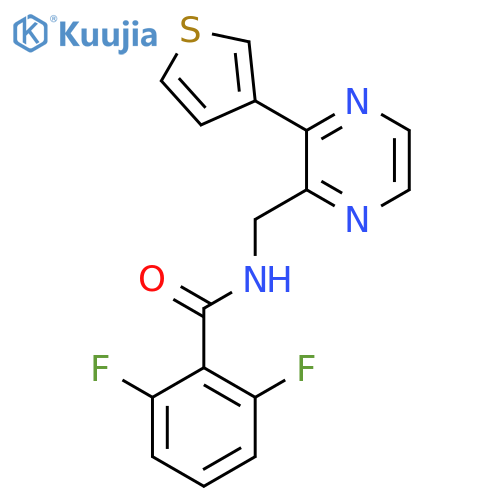 2,6-difluoro-N-{[3-(thiophen-3-yl)pyrazin-2-yl]methyl}benzamide structure