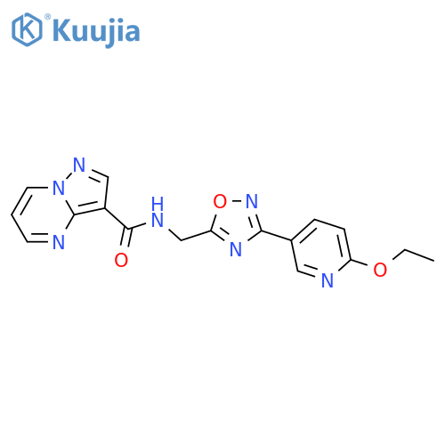 N-{3-(6-ethoxypyridin-3-yl)-1,2,4-oxadiazol-5-ylmethyl}pyrazolo1,5-apyrimidine-3-carboxamide structure