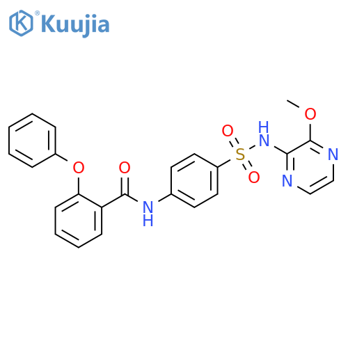 N-{4-[(3-methoxypyrazin-2-yl)sulfamoyl]phenyl}-2-phenoxybenzamide structure