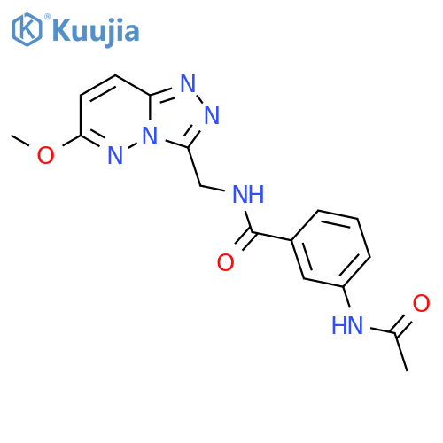 3-acetamido-N-({6-methoxy-1,2,4triazolo4,3-bpyridazin-3-yl}methyl)benzamide structure