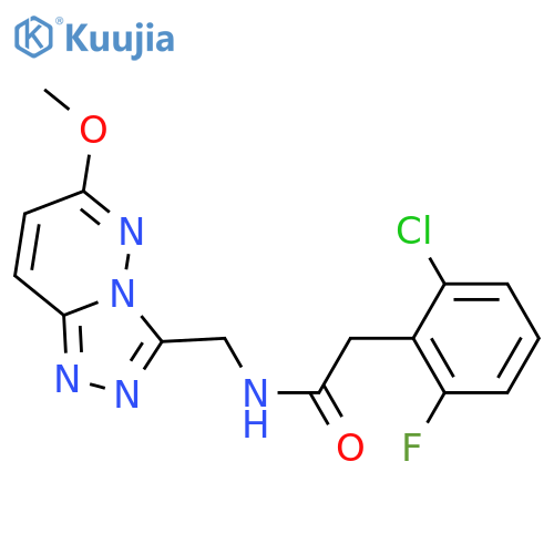 2-(2-chloro-6-fluorophenyl)-N-({6-methoxy-[1,2,4]triazolo[4,3-b]pyridazin-3-yl}methyl)acetamide structure