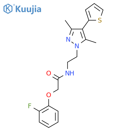 N-{2-[3,5-dimethyl-4-(thiophen-2-yl)-1H-pyrazol-1-yl]ethyl}-2-(2-fluorophenoxy)acetamide structure