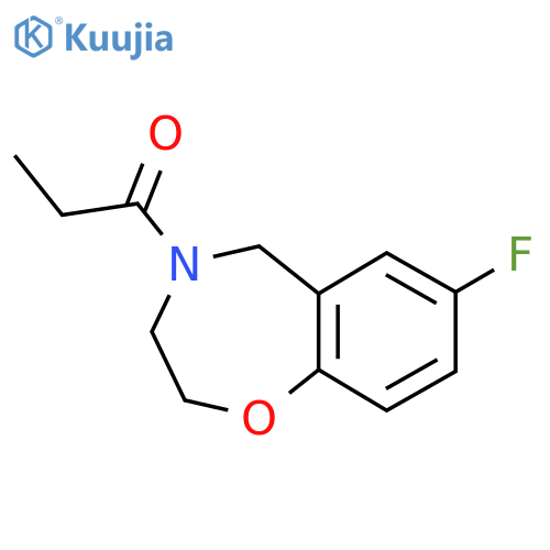 1-(7-fluoro-2,3,4,5-tetrahydro-1,4-benzoxazepin-4-yl)propan-1-one structure