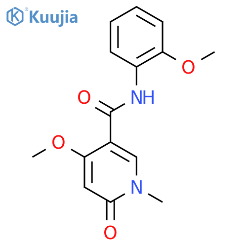 4-methoxy-N-(2-methoxyphenyl)-1-methyl-6-oxo-1,6-dihydropyridine-3-carboxamide structure