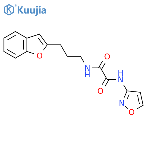 N'-3-(1-benzofuran-2-yl)propyl-N-(1,2-oxazol-3-yl)ethanediamide structure