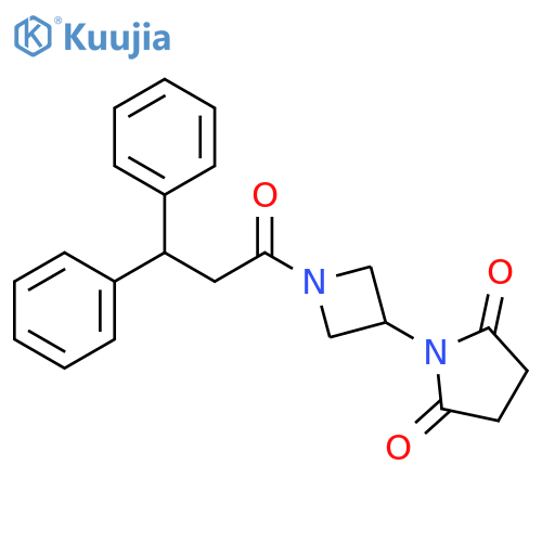 1-[1-(1-Oxo-3,3-diphenylpropyl)-3-azetidinyl]-2,5-pyrrolidinedione structure