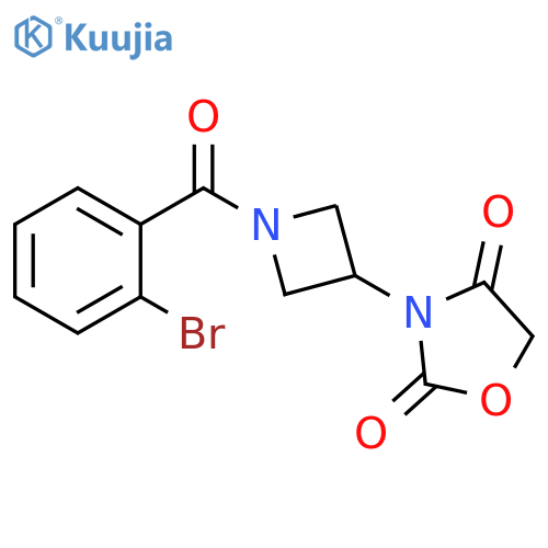 3-[1-(2-bromobenzoyl)azetidin-3-yl]-1,3-oxazolidine-2,4-dione structure