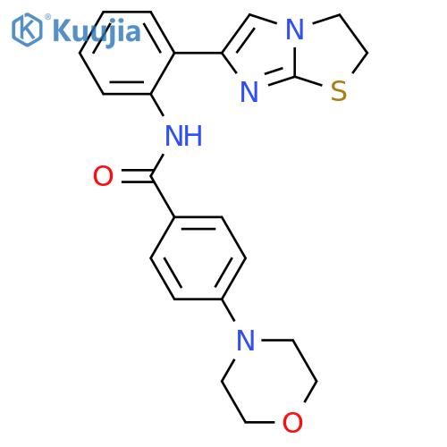 N-(2-(2,3-dihydroimidazo[2,1-b]thiazol-6-yl)phenyl)-4-morpholinobenzamide structure