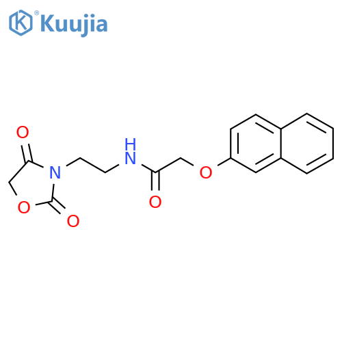N-2-(2,4-dioxo-1,3-oxazolidin-3-yl)ethyl-2-(naphthalen-2-yloxy)acetamide structure