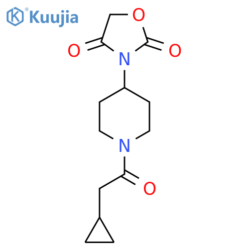 3-(1-(2-Cyclopropylacetyl)piperidin-4-yl)oxazolidine-2,4-dione structure