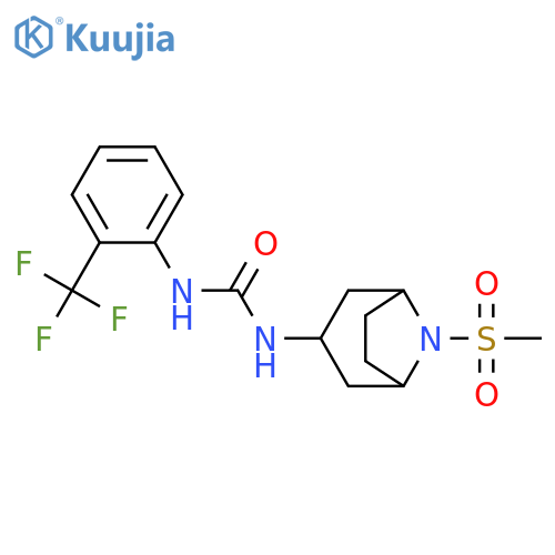 1-(8-methylsulfonyl-8-azabicyclo[3.2.1]octan-3-yl)-3-[2-(trifluoromethyl)phenyl]urea structure