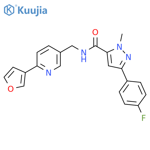 3-(4-fluorophenyl)-N-{6-(furan-3-yl)pyridin-3-ylmethyl}-1-methyl-1H-pyrazole-5-carboxamide structure
