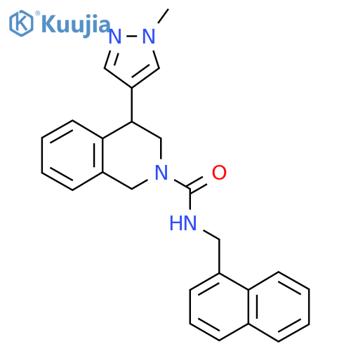 4-(1-methyl-1H-pyrazol-4-yl)-N-(naphthalen-1-yl)methyl-1,2,3,4-tetrahydroisoquinoline-2-carboxamide structure
