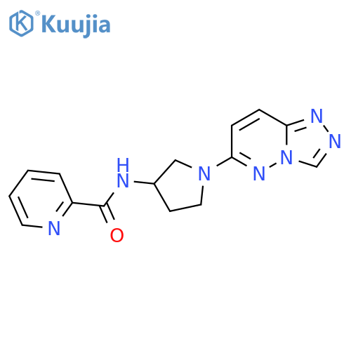 N-(1-{1,2,4triazolo4,3-bpyridazin-6-yl}pyrrolidin-3-yl)pyridine-2-carboxamide structure